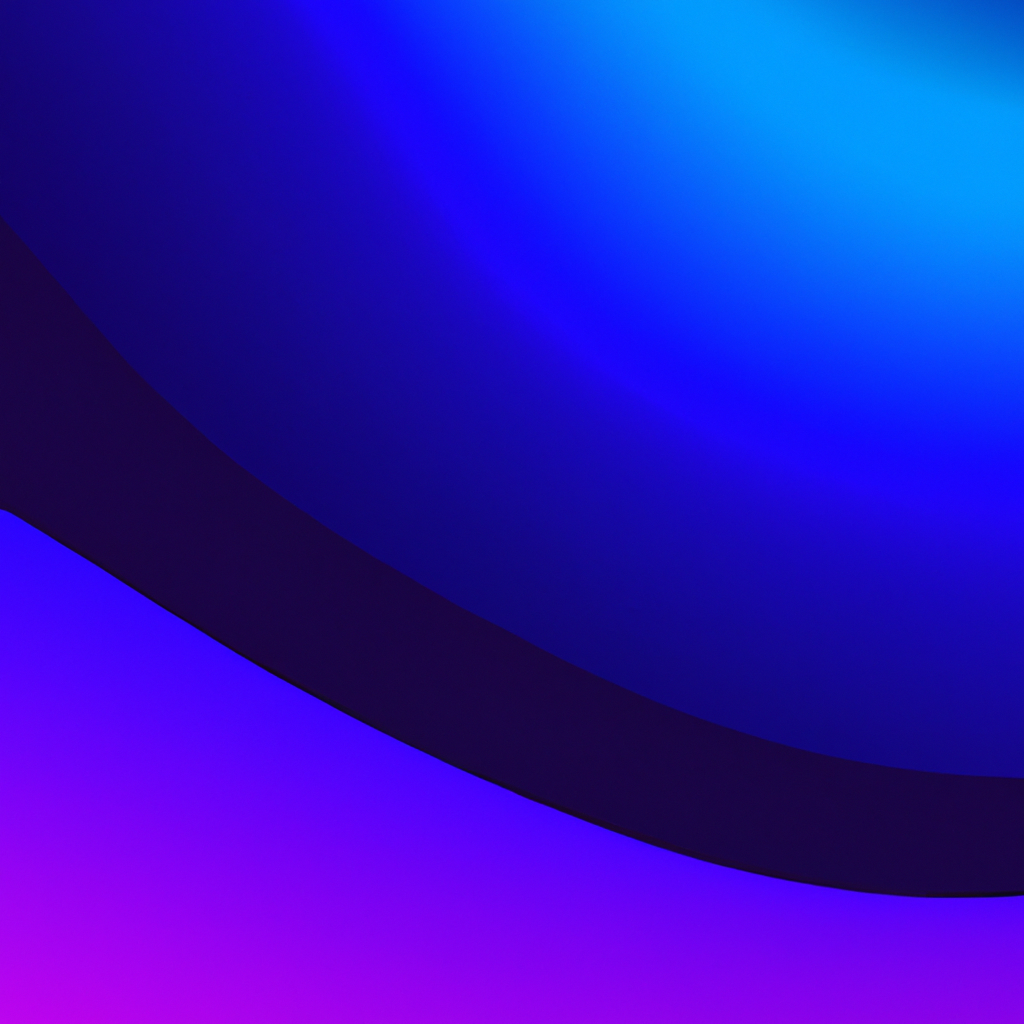 Fondo abstracto de ondas degradadas azules y moradas con líneas orbitales
